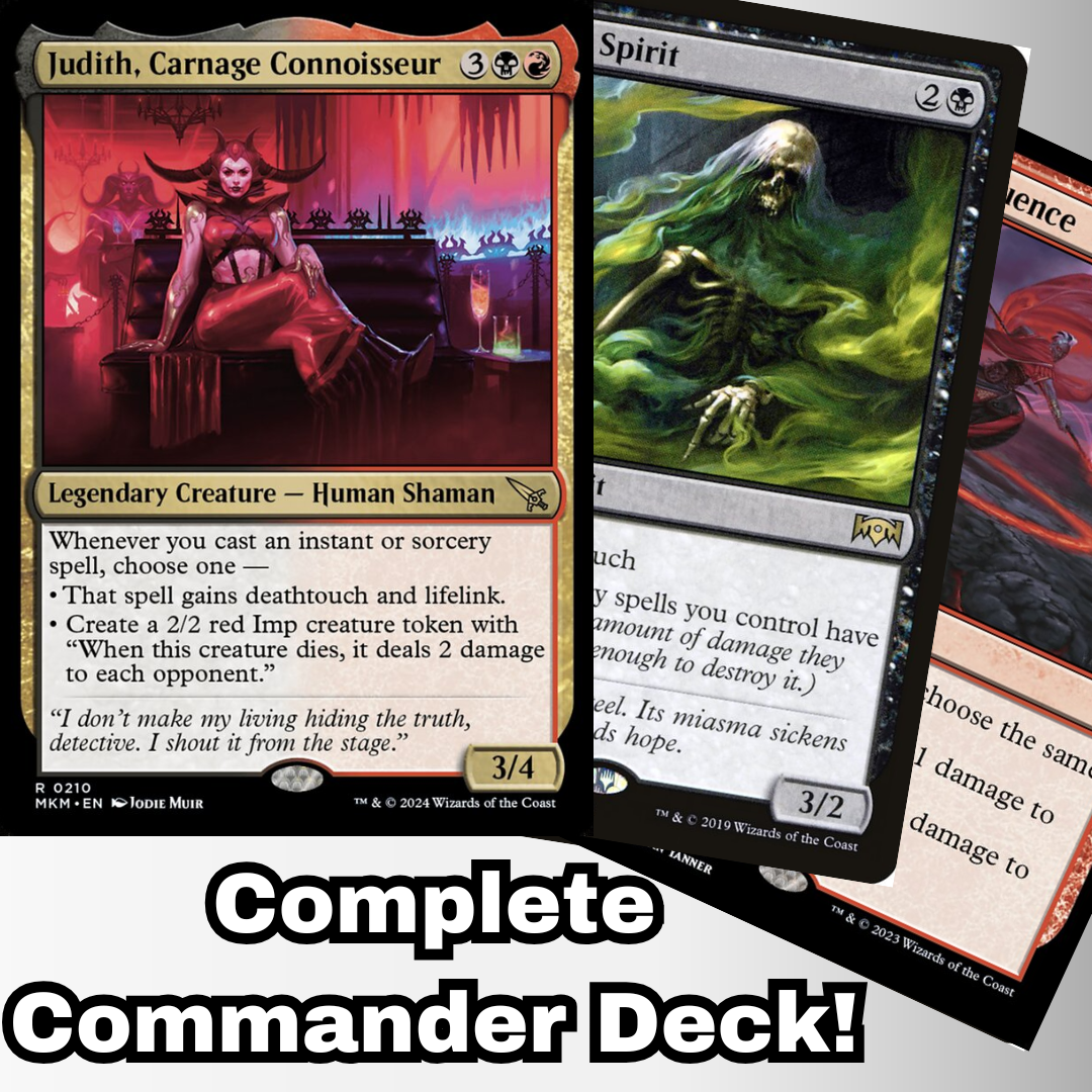 MTG Commander Deck EDH Deck Judith, Carnage Connoisseur 100 Magic