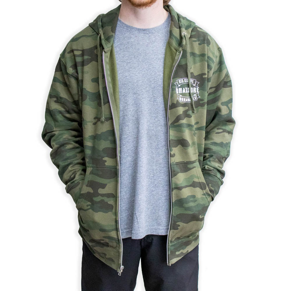 DmaxStore Midweight Camo Zip-Up Hoodie