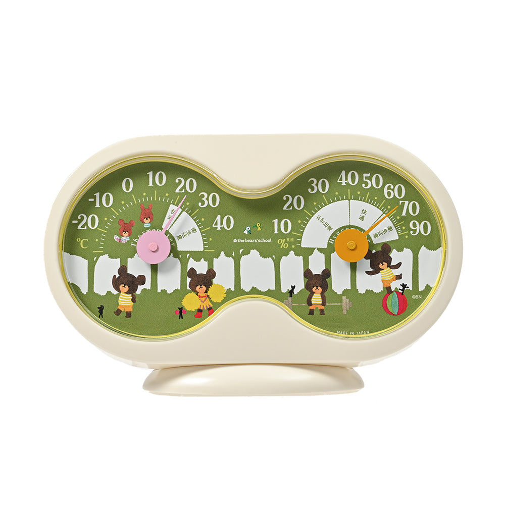 くまのがっこう温・湿度計（楕円二連型） TM-2789 – EMPEX