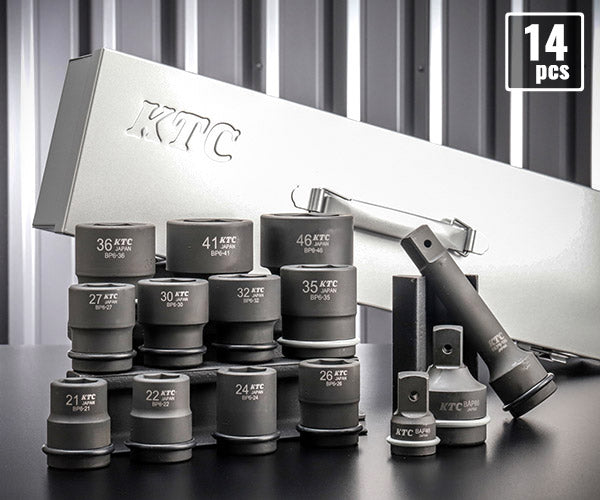 KTC インパクトレンチ用ソケットセット tbp614tp【エヒメマシン】