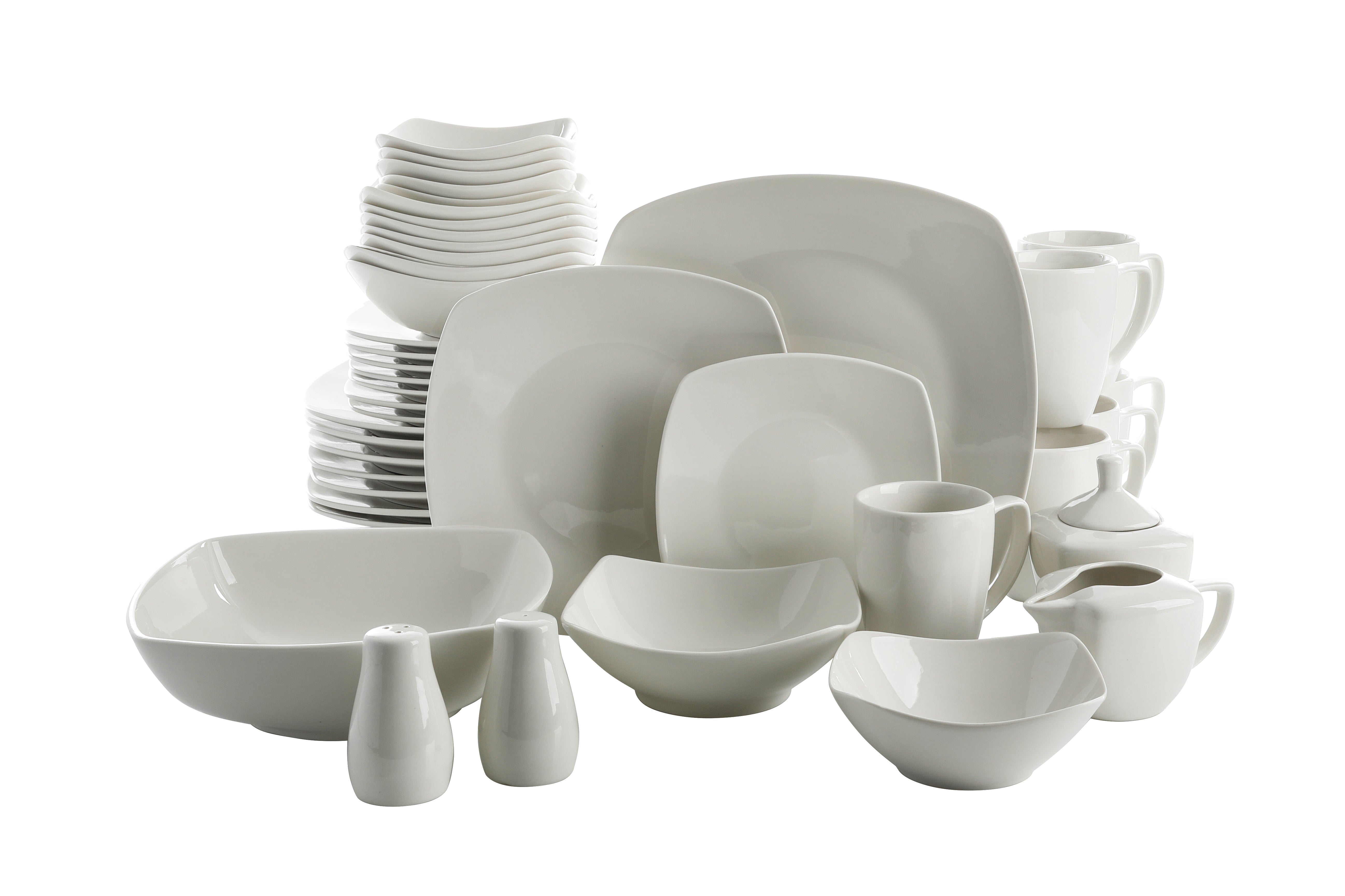 Gibson Home Zen Buffet 39-Piece Porcelain Expanded Dinnerware Set