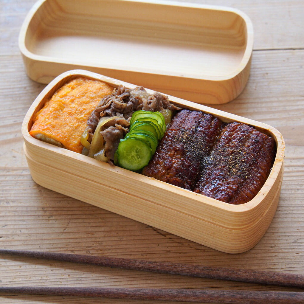 角田清兵衛商店 くりぬき弁当箱 紀州桧弁当箱 type S-4 2色 – くらすかたち