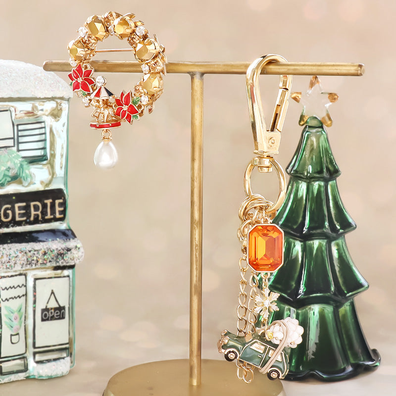 レシピNo.KR1292 貴和クリスタルのクリスマスアクセサリー2種 – 貴和