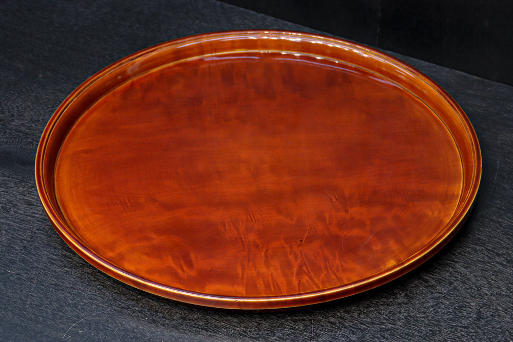 特大サイズ！！ 艶みある色彩に味わいある丸盆 DC7096 – 古福庵