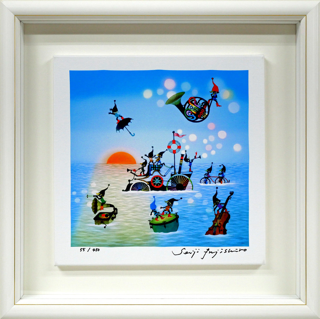 藤城清治「こびとの旅立ち」ジクレー版画 絵画買取・販売の小竹美術