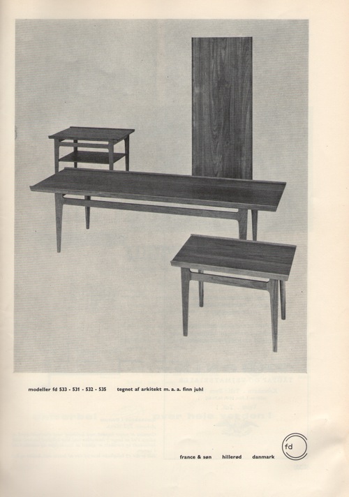 Model 500 serie “fd 531” Coffee table Finn Juhl France & Son 1958