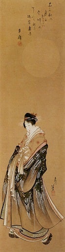 勝川春章　肉筆　浮世絵　美人図 勝川春章 肉筆 浮世絵 美人図 第13話 勝川春章「美人図」 | 金刀比羅宮
