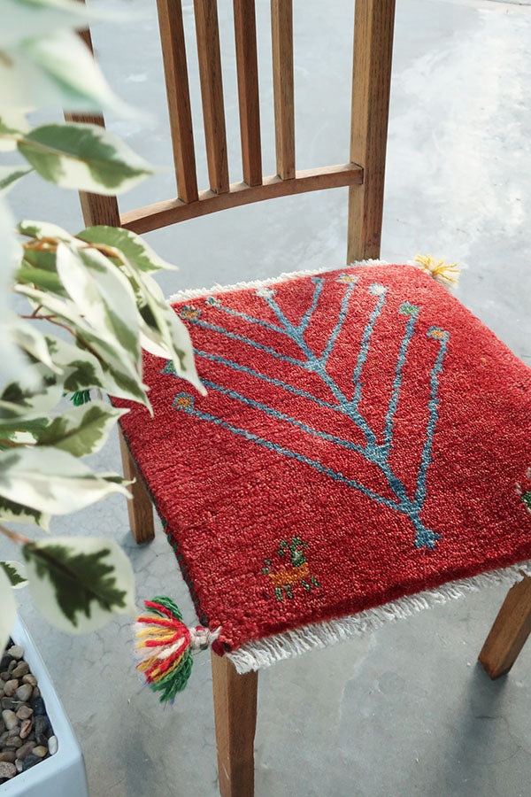 ペルシャギャッベ (ギャベ) チェアマット 40x46cm ギャッベ ラグ