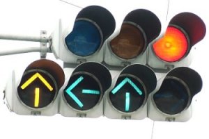 町で見かける変わった信号機