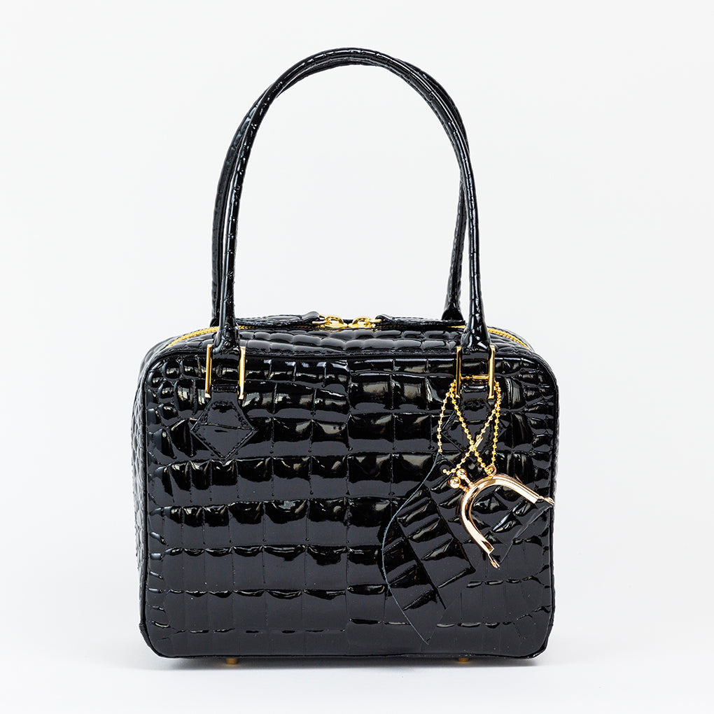 フェーヴバッグエナメル ブラック ｜ 鎌倉のバッグ 鎌倉高野オンライン