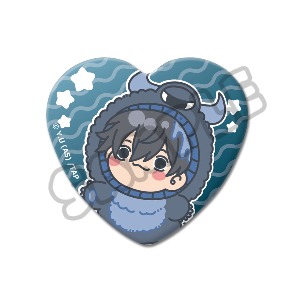 TVアニメ「桃源暗鬼」第3弾 ハート型缶バッジ M-SG (淀川真澄)｜TV