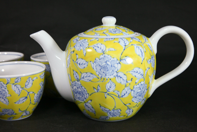 たち吉 黄彩唐草 茶器揃 【器道楽】