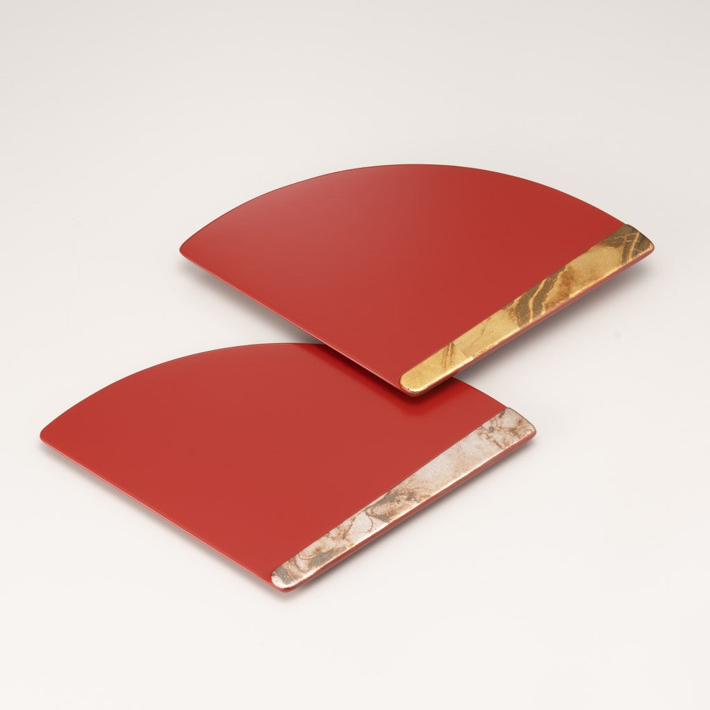 金銀 末広久美皿 二客セット – 象彦 公式オンラインショップ