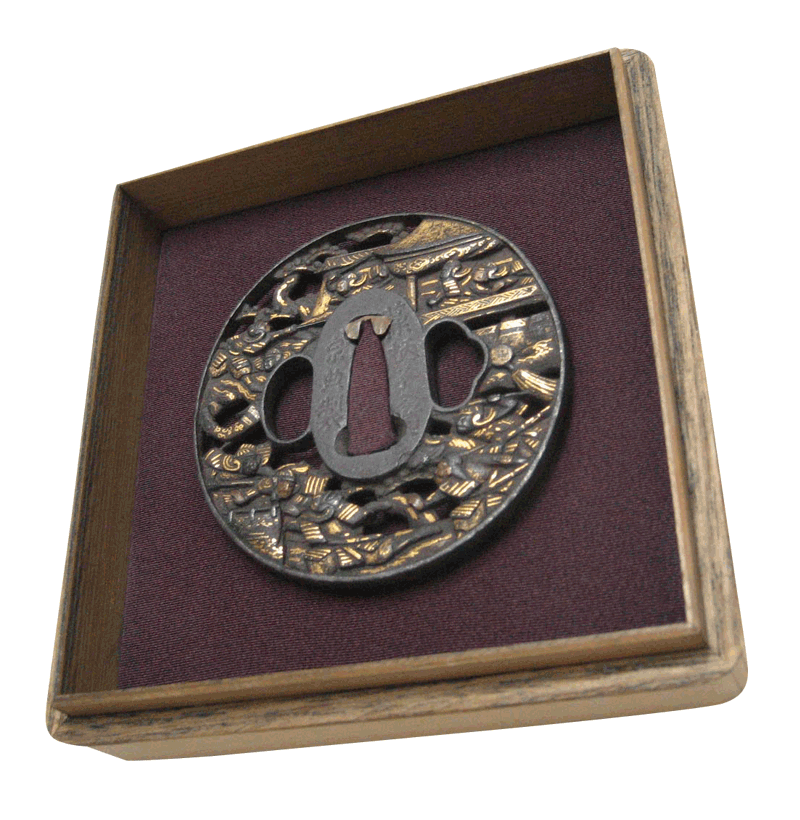 鐔 服部美術店 つば 藻柄子入道宗典 鍔 Tsuba samurai battle Hattori