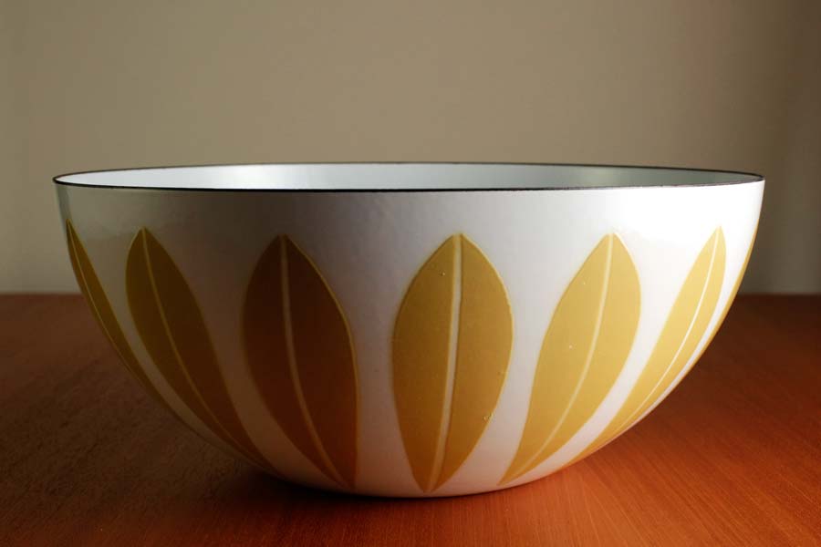 キャサリンホルム ロータス 27cm ボウル ホワイト＆オリーブ #55