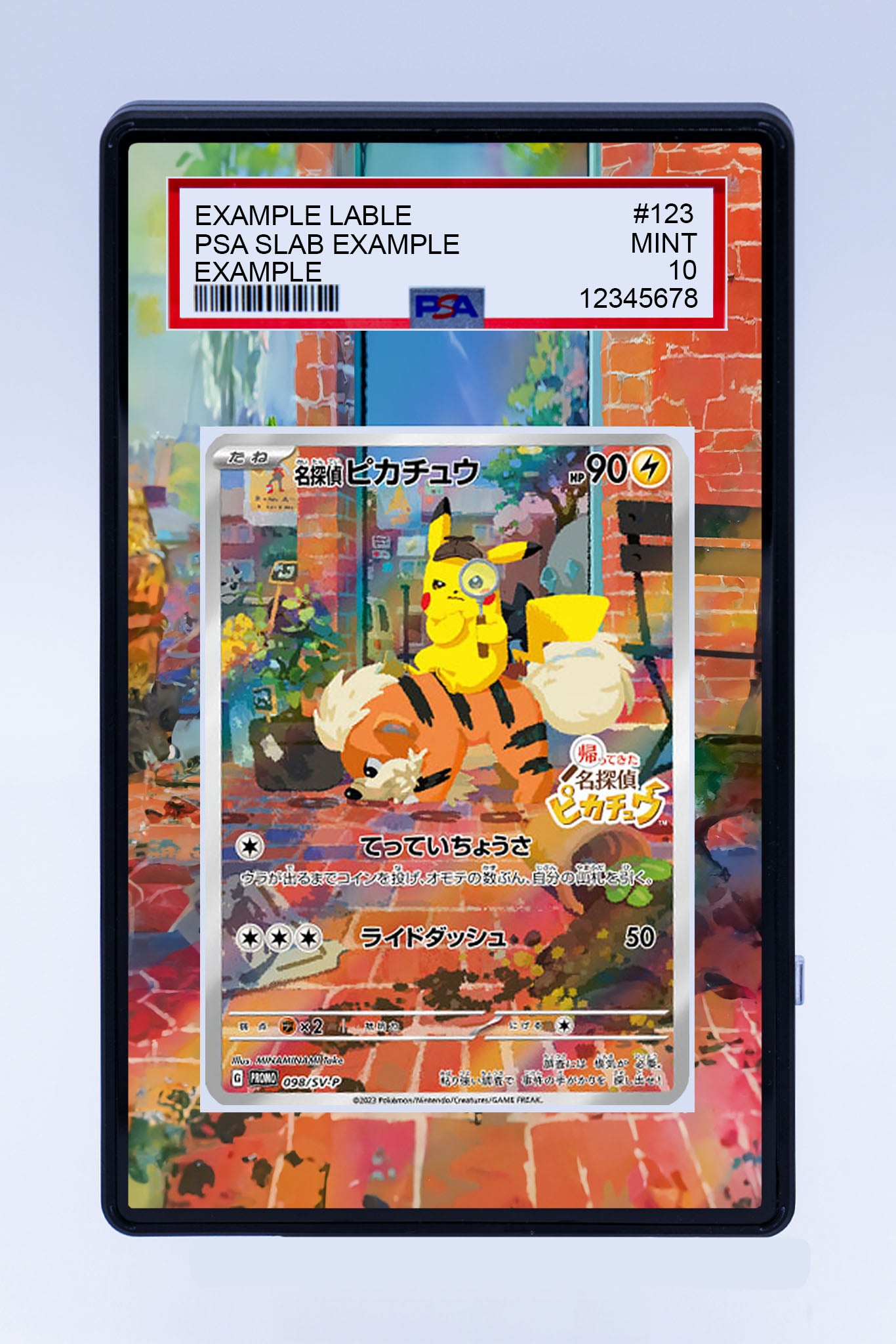 Pikachu 098 SV-P Detective (Graded) Case