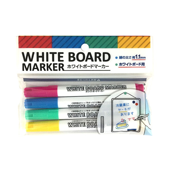 まとめ買い】カラーホワイトボードマーカー 4本組 0565/037863 | ワッツ