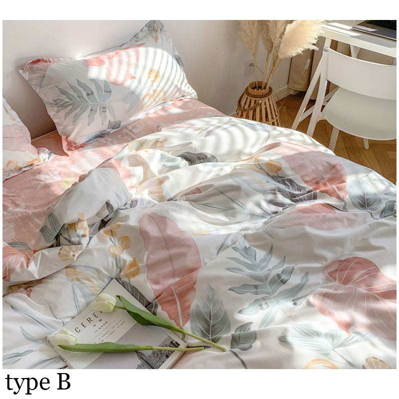 布団カバー 3点セット シングル かわいい ベッドカバー 花柄