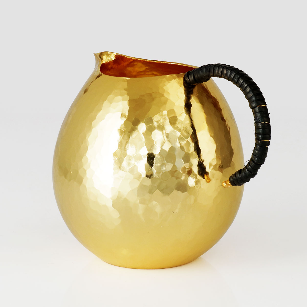 清雅堂］鎚起銅器｜酒器｜手作り銅器「ちろり」金メッキ - 古希