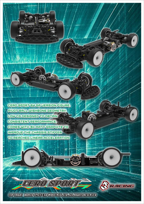 KIT-CERO SPORT 64 Structure Matt Graphite — 3Racing Shop