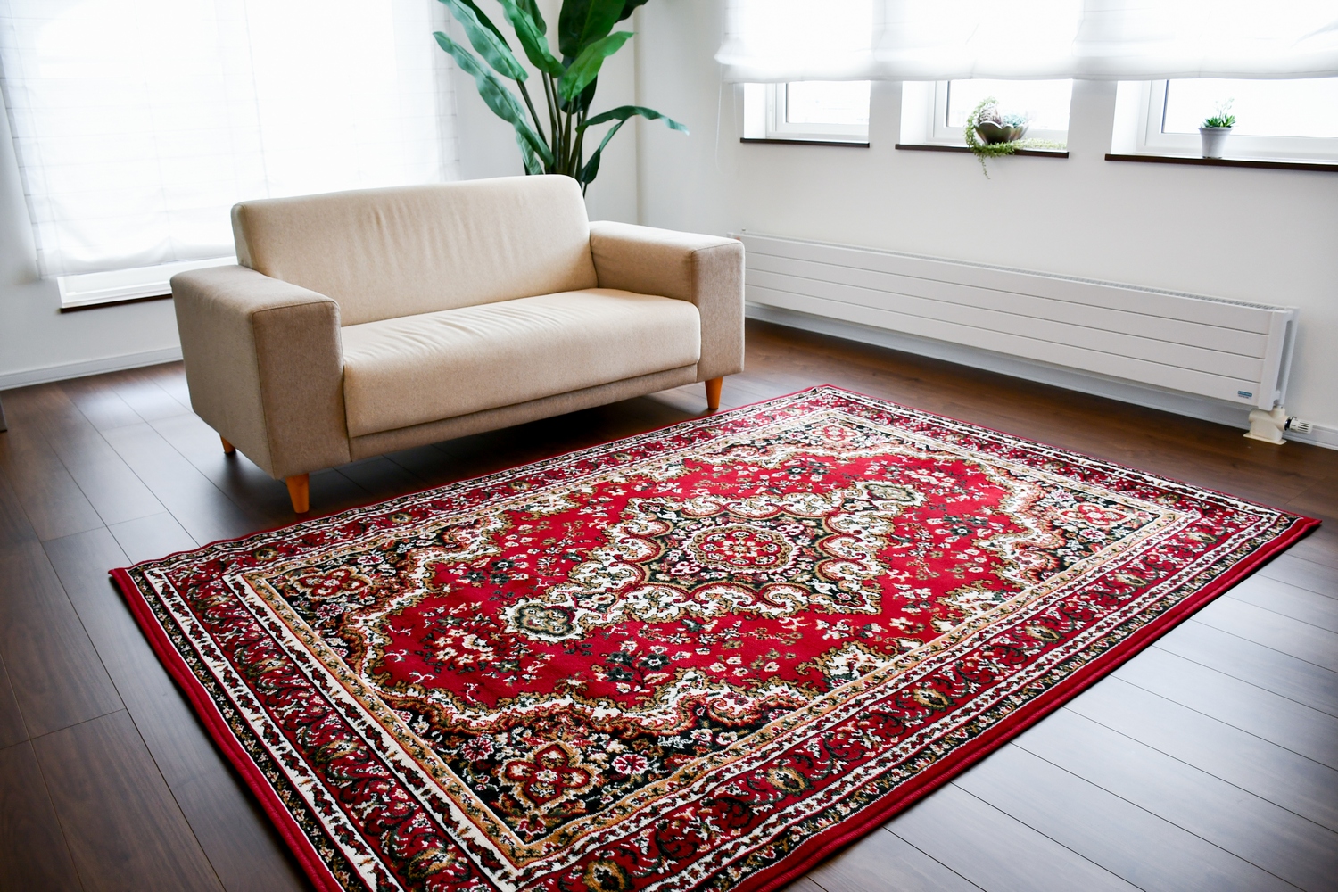 カーペット 4畳 3畳 ラグ ベルギー 絨毯 じゅうたん おしゃれ 赤 緑