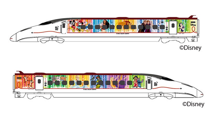 九州新幹線800系にディズニーラッピング！「JR 九州 WAKU WAKU SMILE