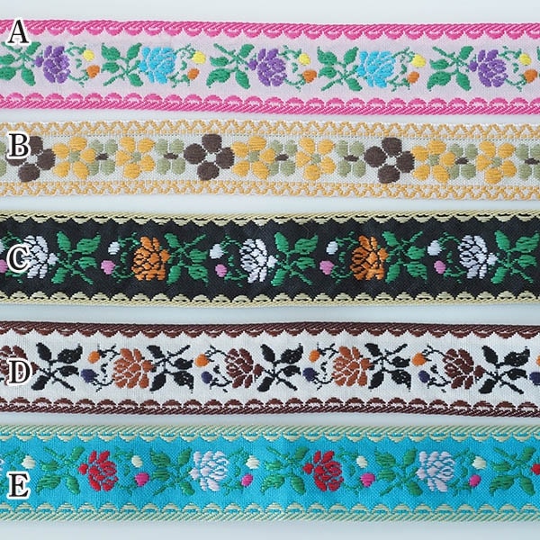 楽天市場】1.5cmから2.7cm幅 花柄チロリアンテープ 刺繍リボン