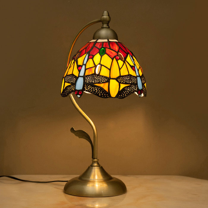 楽天市場】ティファニー テーブルランプ LED電球付属 トンボ MS-TB023