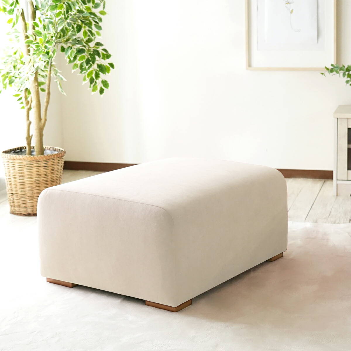 楽天市場】ファブリックソファ モーブ オットマン W600 D750 H365