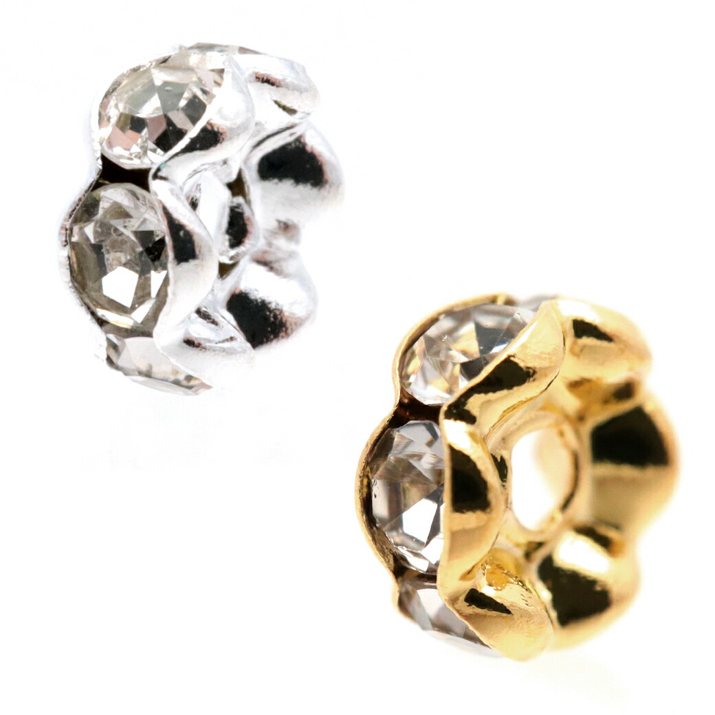 楽天市場】ロンデル 5mm 10個入り 波ロンデル 波型 ラインストーン