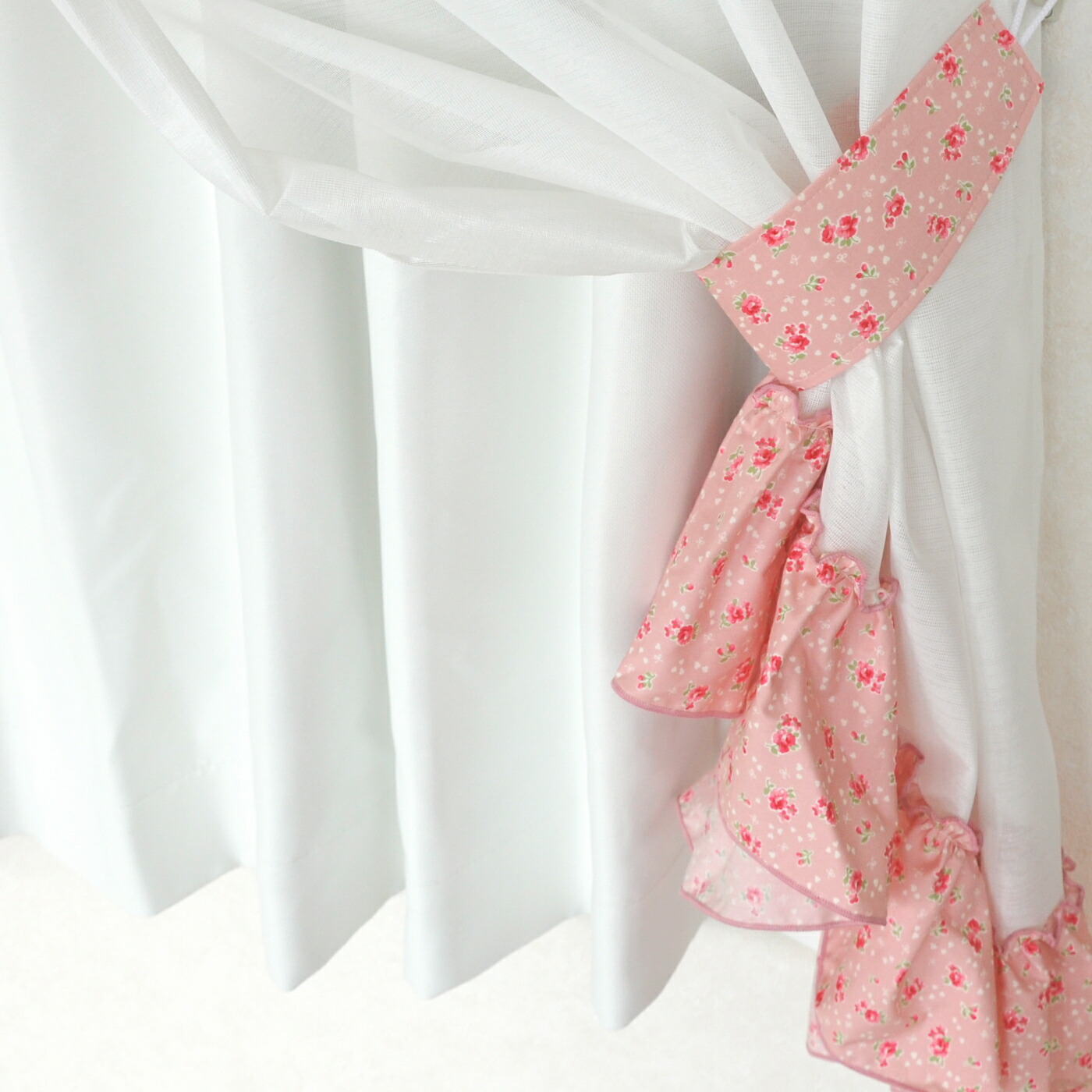 楽天市場】即納 カーテンタッセル(2本入り）花柄 カーテン留め【プチ