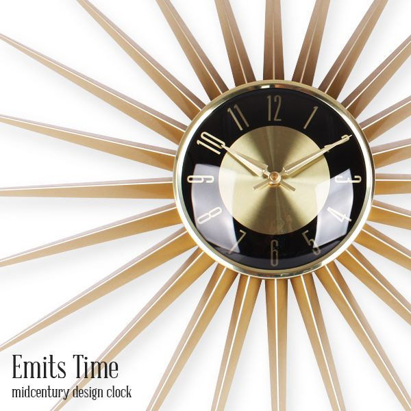 楽天市場】壁掛け時計 エミッツタイム 直径60cm サンバーストクロック