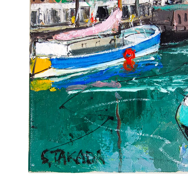 楽天市場】油彩画 高田悟 「アムステルダム」 F6号 たて 額付き 油絵