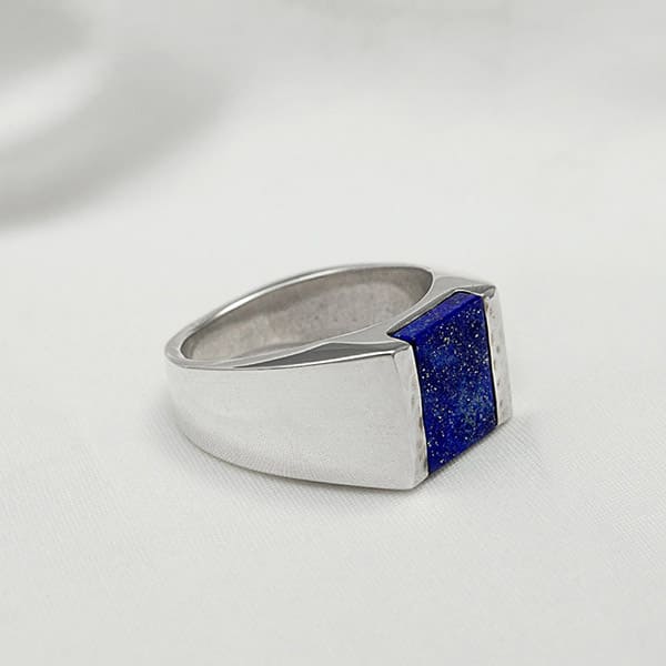 楽天市場】ラピスラズリ シルバー 指輪 リング 925 名入れ 刻印 メンズ