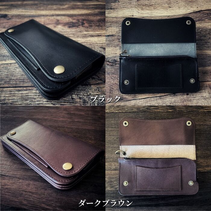 楽天市場】トラッカーウォレット 栃木レザー 日本製 本革 長財布