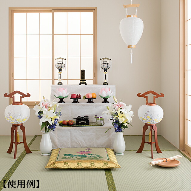 楽天市場】【盆提灯・お盆用品】盆棚付き 初盆セット・新盆セット 木製