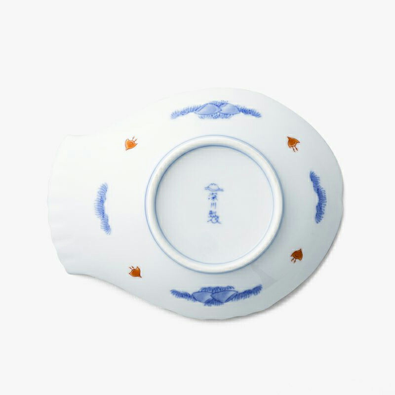 楽天市場】【ふるさと納税】深川製磁 有田焼 染錦手波鶴紋 ペア魚型皿