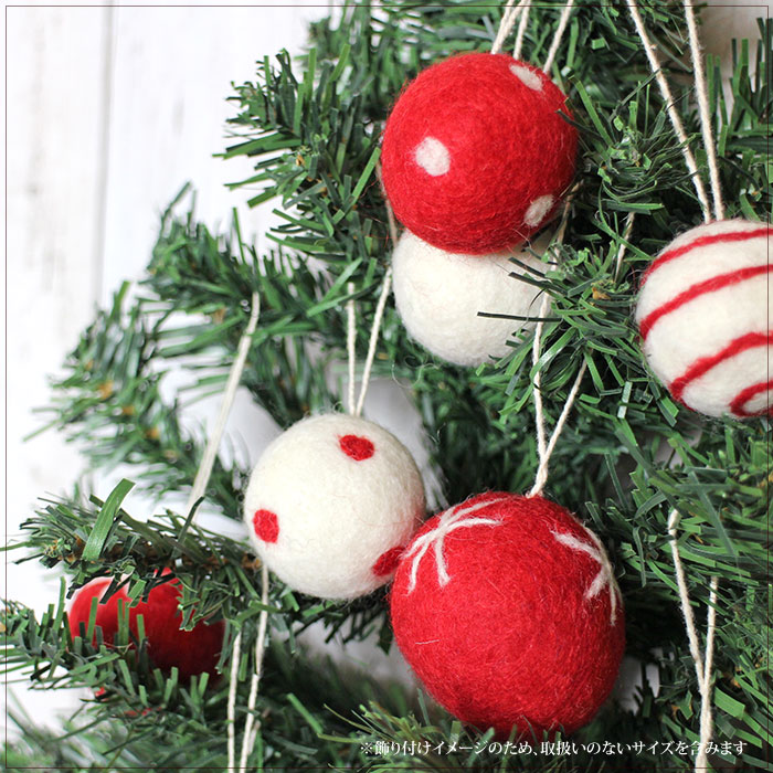 楽天市場】オーナメント クリスマス フェルト ハンドメイド【ネパール