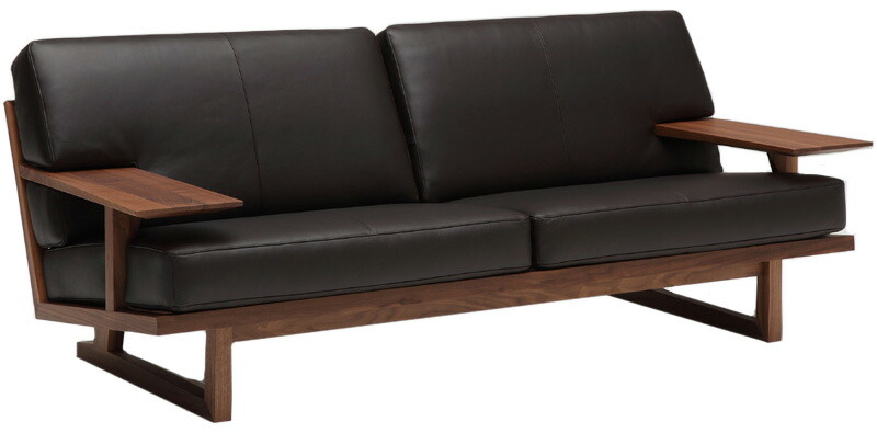 楽天市場】カリモク WU4703 WU4753 3Pソファ 本革 三人掛け長椅子 木製