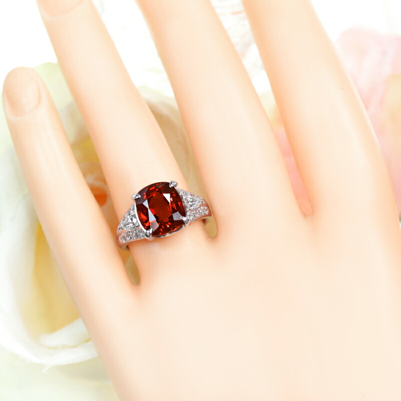 楽天市場】ミャンマー産非加熱レッドスピネル 4.77ct リング 11.5号