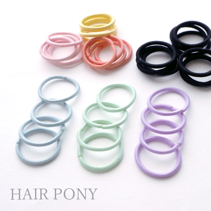 楽天市場】ヘアゴム リングゴム ミニ 細 6cm パステルカラー パーツ