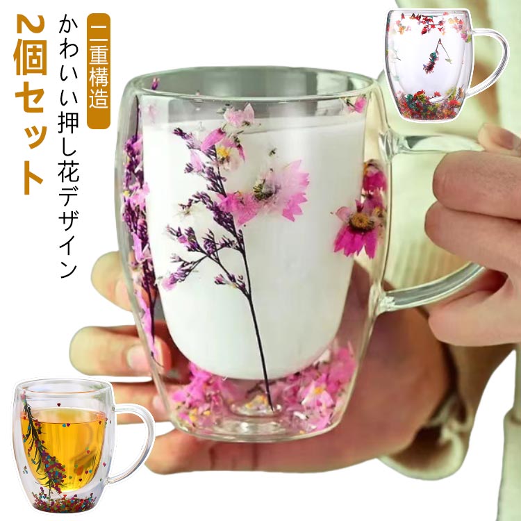 楽天市場】二重構造 ダブルウォールグラス 取っ手付き 結露しない