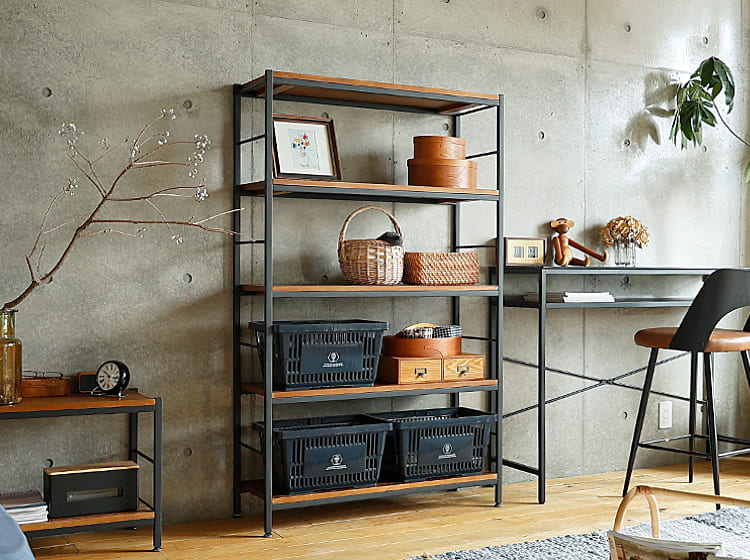 楽天市場】ZAGA（ザガ） オープンラック 幅90cm 5段タイプラック 木製