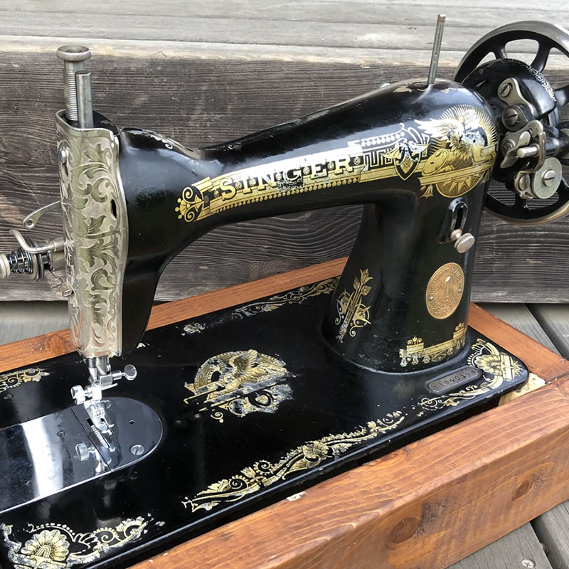 楽天市場】【中古】アンティークミシン（昭和ミシン/黒ミシン） 手廻し