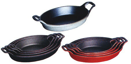 ストウブ オーバル スタッカブルディッシュ IH対応 28cm [ブラック