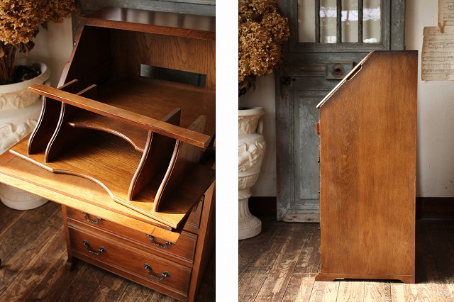 楽天市場】英国アンティークスタイル 小振りなライティングビューロー