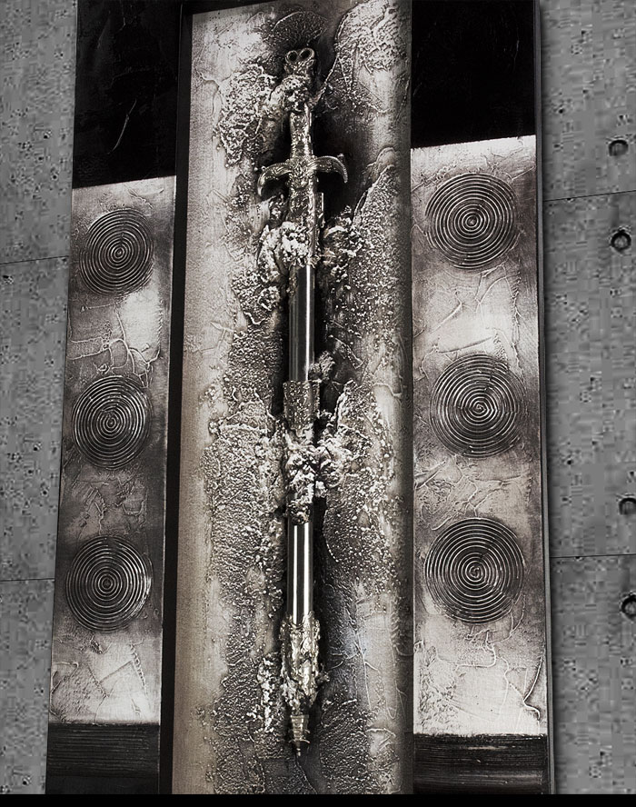 楽天市場】壁掛け 3D立体 ソード ウォールアート アイアンペイント