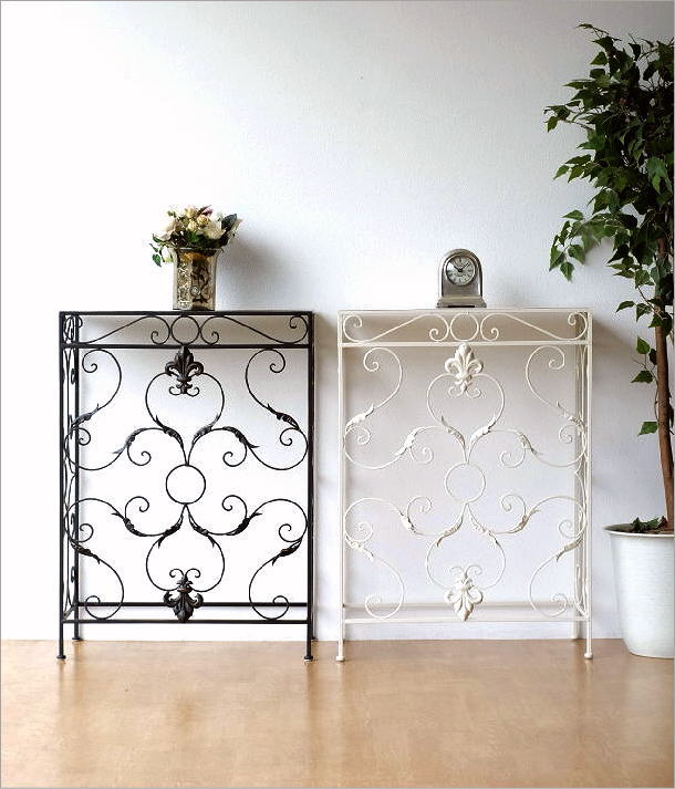 楽天市場】コンソールテーブル 玄関 スリム 奥行30cm アンティーク