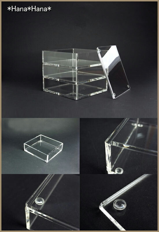 楽天市場】【クーポン配布中】クリア アクリル 重箱 3段 ミニ S 13.5cm
