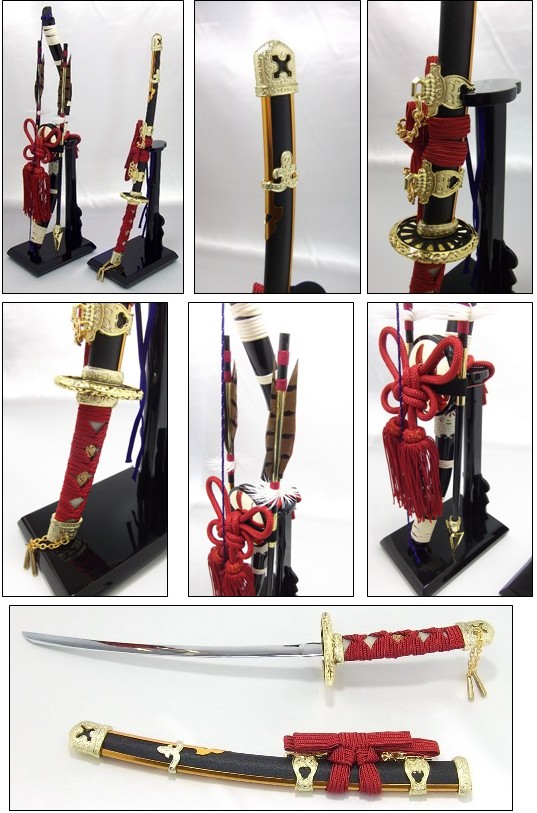 楽天市場】【五月人形】弓太刀(赤紐) 13号 : 人形の一藤